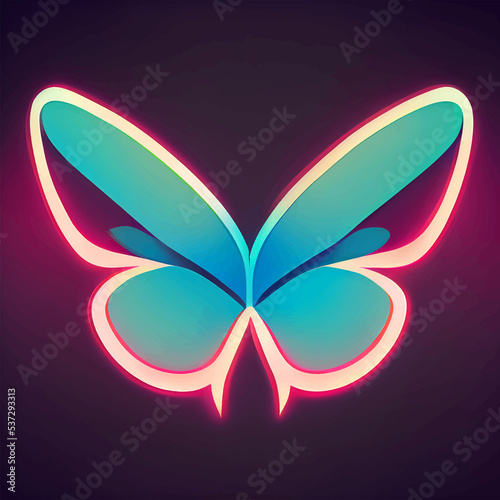 Beautiful butterfly logo design pattern