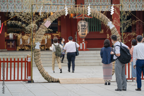 初夏の風物詩、茅の輪くぐりの神田明神