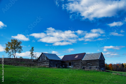 Serene and beautiful scenics and scenery landscapes from rural Ontario during the fall and autumn season of October, featuring outbuildings, churches and barns. 