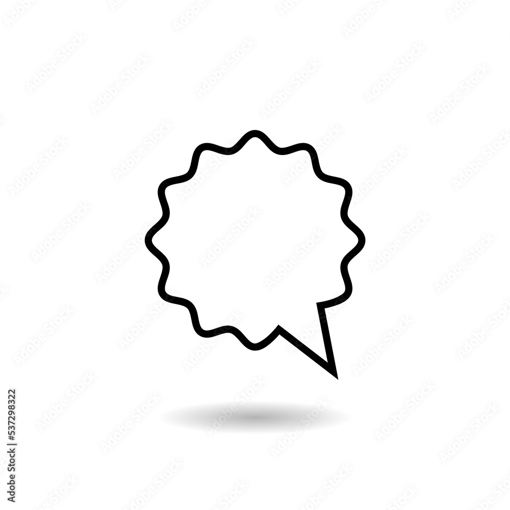 Dialog message speech bubble thought note with shadow Dialog message speech bubble thought note with shadow