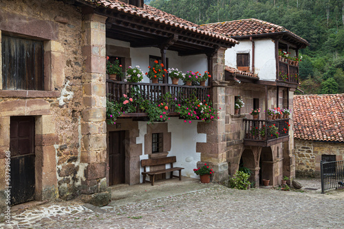 Traditional Houses in Carmona, Cantabria, Spain photo