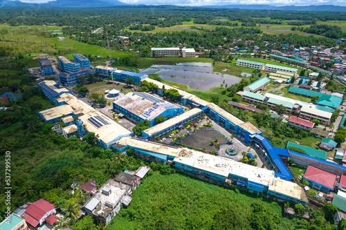 Nabua, Camarines Sur, Philippines - Aerial of the campus of Camerines Sur Polytechnic Colleges. photo