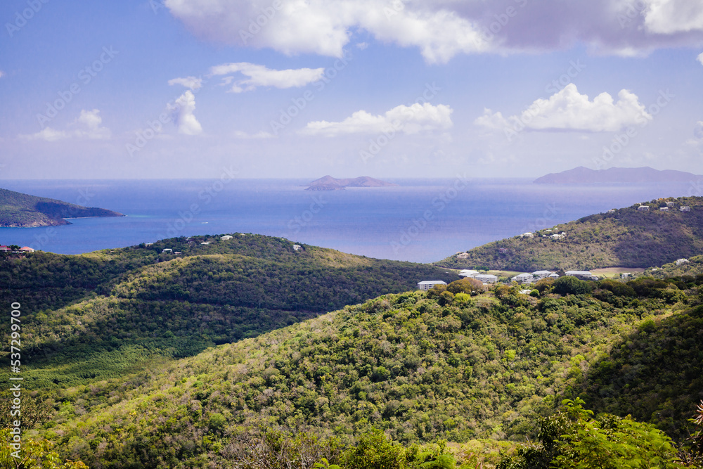 Scenic views of the Caribbean in St. Thomas