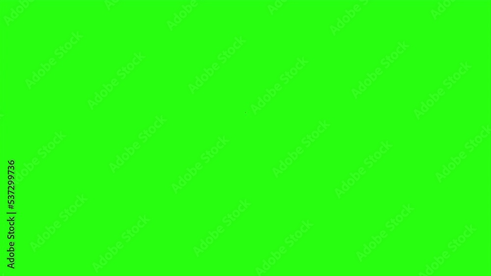 Thank you for watching text with comic style animation on green screen background 