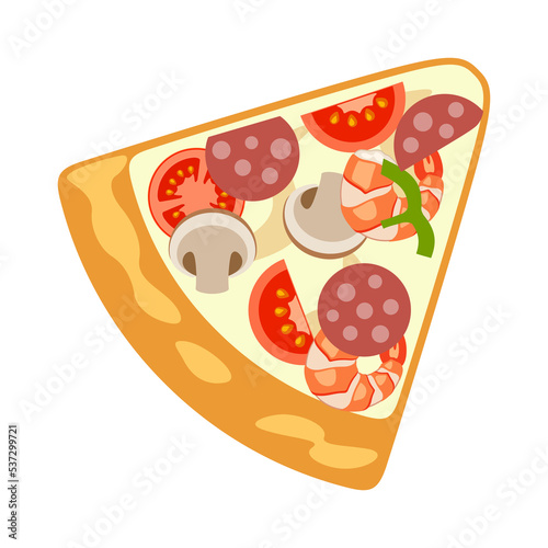 illustration of a Pizza on transparent background