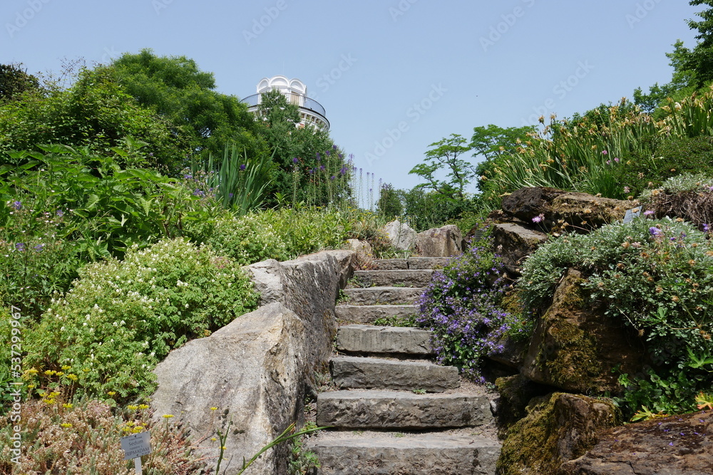 Treppe im Steingarten Stock Photo Adobe Stock