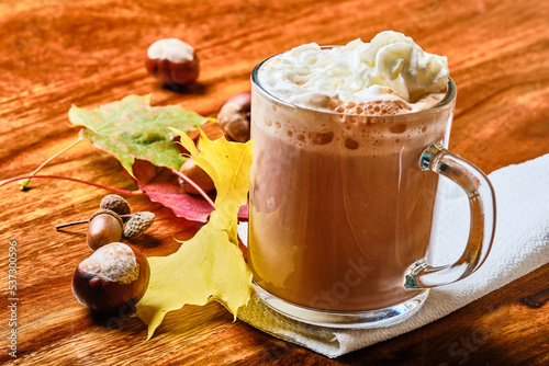 Cacao drink in Autumn
