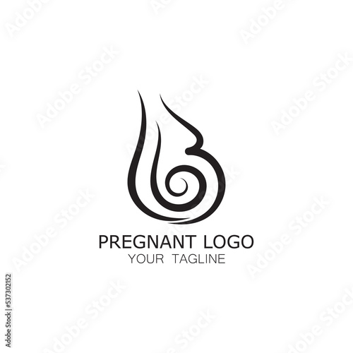pregnant woman logo icon illustration template vector  for health clinics  hospitals  maternity clinics  maternity clothes  pregnant exercise  nursing mothers 