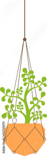 Macrame hanger for plants vector set