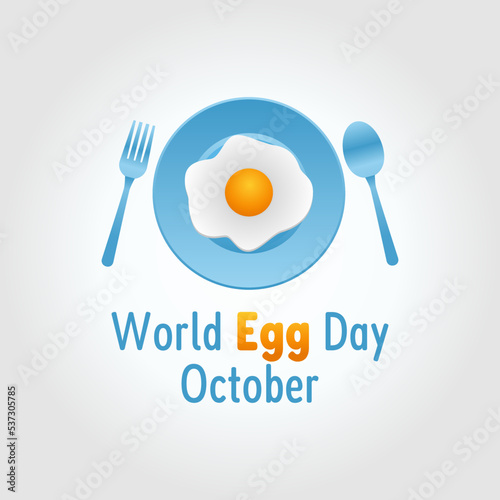 vector graphic of world egg day good for world egg day celebration. flat design. flyer design.flat illustration.
