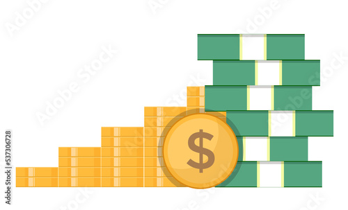 transparent money pile illustration 