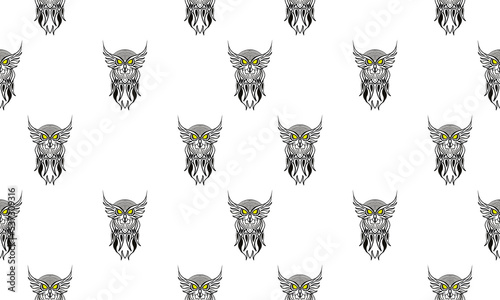 seamless pattern with owl