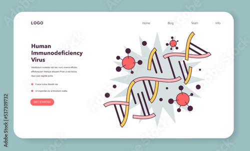 Human immunodeficiency virus. Blood disease, dangerous illness