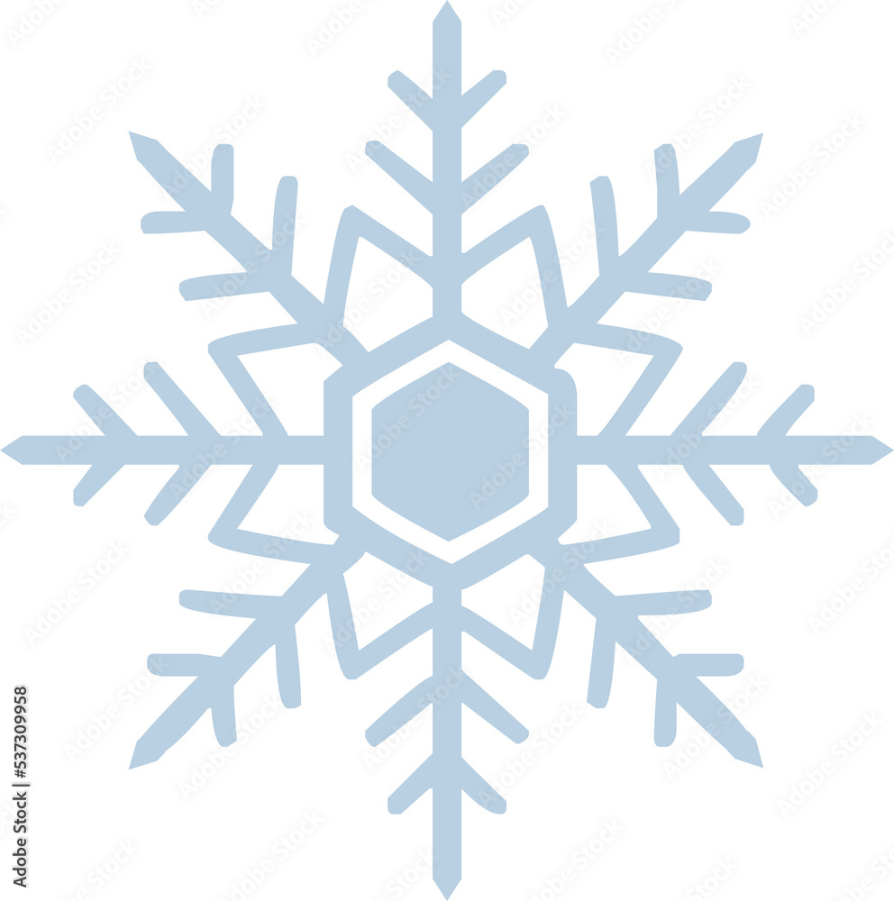 Snowflakes on transparent background.