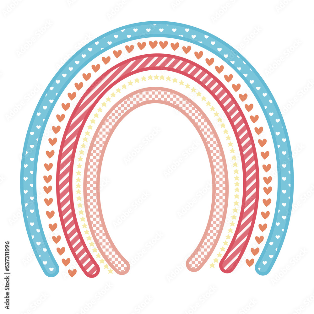 Pastel Boho Rainbow Sticker Style Pastel Boho Rainbow Sticker Style