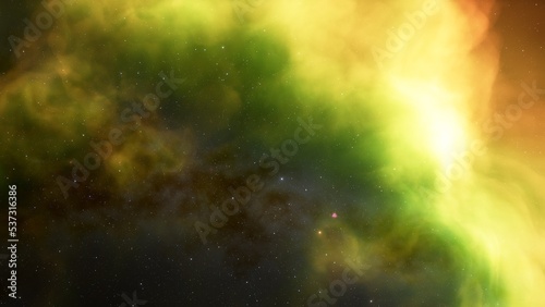 Deep space nebula with stars. Bright and vibrant Multicolor Star field Infinite space outer space background with nebulas and stars. Star clusters, nebula outer space background 3d render  © ANDREI
