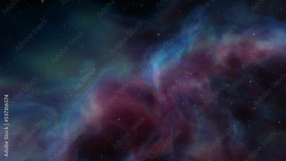 Fototapeta premium Space nebula, for use with projects on science, research, and education. Illustration 