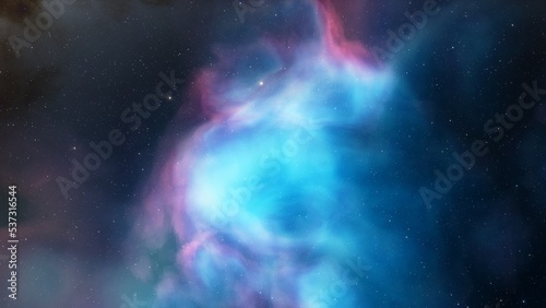 Deep space nebula with stars. Bright and vibrant Multicolor Star field Infinite space outer space background with nebulas and stars. Star clusters, nebula outer space background 3d render  © ANDREI