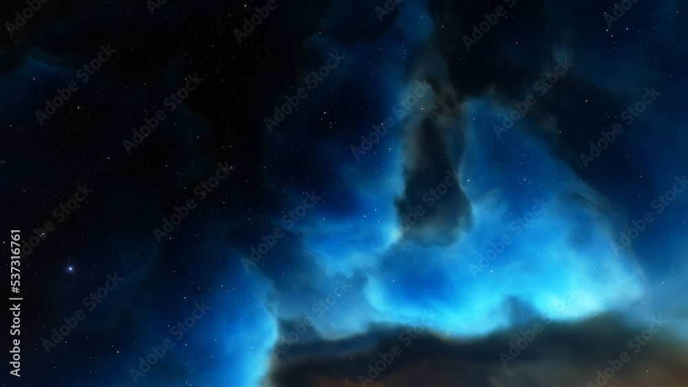 Space nebula, for use with projects on science, research, and education. Illustration
