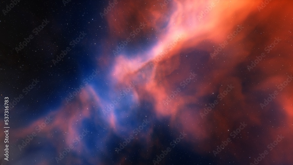 Obraz premium Space nebula, for use with projects on science, research, and education. Illustration 