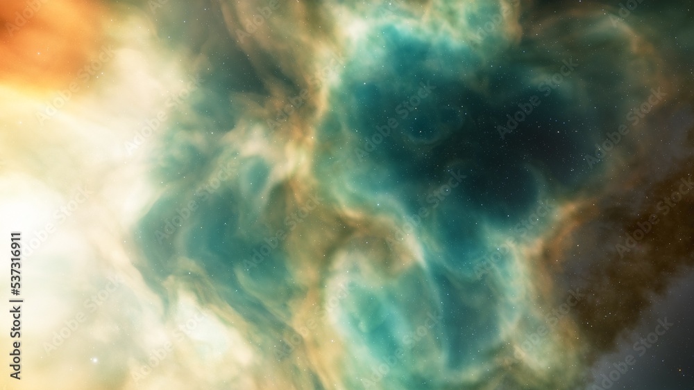 Space nebula, for use with projects on science, research, and education. Illustration
