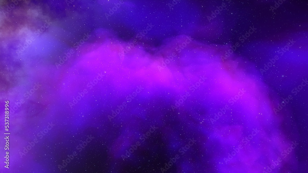 Space background with realistic nebula and shining stars. Colorful cosmos with stardust and milky way. Magic color galaxy. Infinite universe and starry night. 3d render

