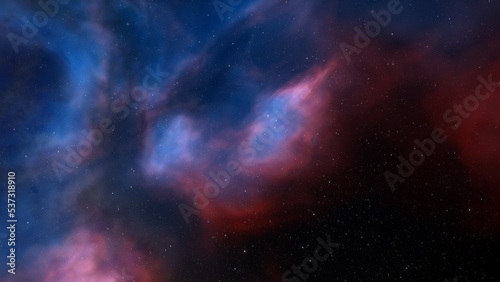 Fototapeta Naklejka Na Ścianę i Meble -  Space background with stardust and shining stars. Realistic cosmos and color nebula. Colorful galaxy. 3d illustration
