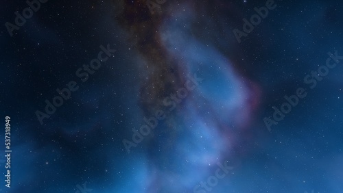 Fototapeta Naklejka Na Ścianę i Meble -  Space background with realistic nebula and shining stars. Colorful cosmos with stardust and milky way. Magic color galaxy. Infinite universe and starry night. 3d render
