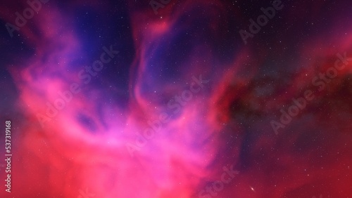 Fototapeta Naklejka Na Ścianę i Meble -  nebula gas cloud in deep outer space, science fiction illustration, colorful space background with stars 3d render