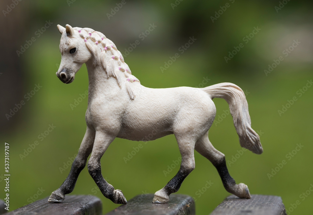 Russia. Kuzbass. A children's toy in the form of an Arabian horse. This is a famous ancient breed of riding horses, bred on the territory of the Arabian Peninsula in the IV—VII centuries AD.