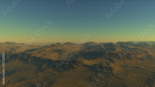 3D fictional space scene 