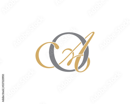 Letter O and A Logo Icon 001