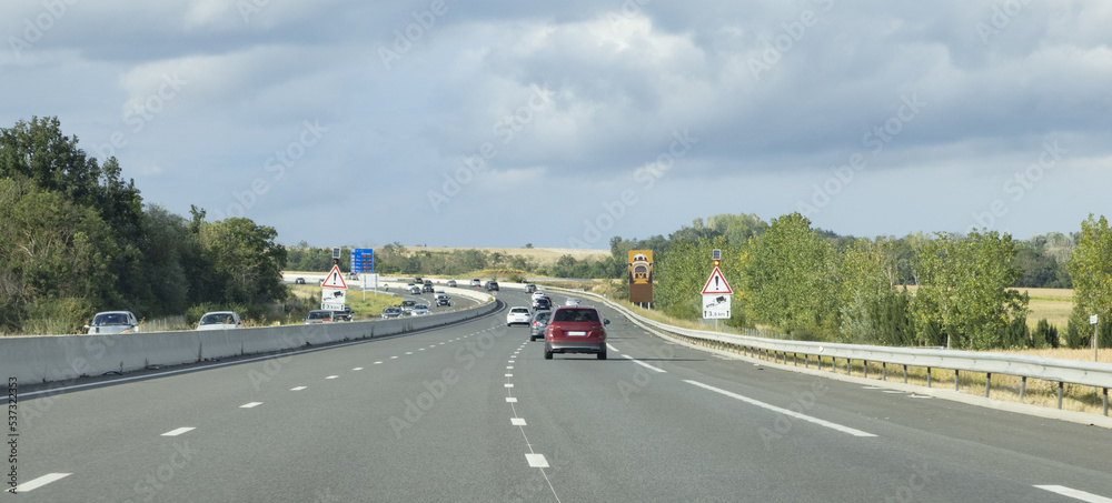 Fototapeta premium Circulation sur un autoroute 