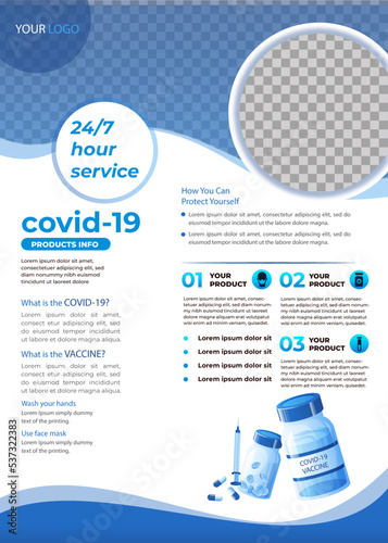 Medical flyer design templates  A4 size Vector template designs.