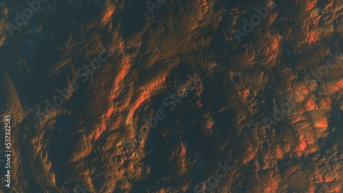 Stone textures. Dark orange banner. Abstract rock background. Macro detail of the rock.