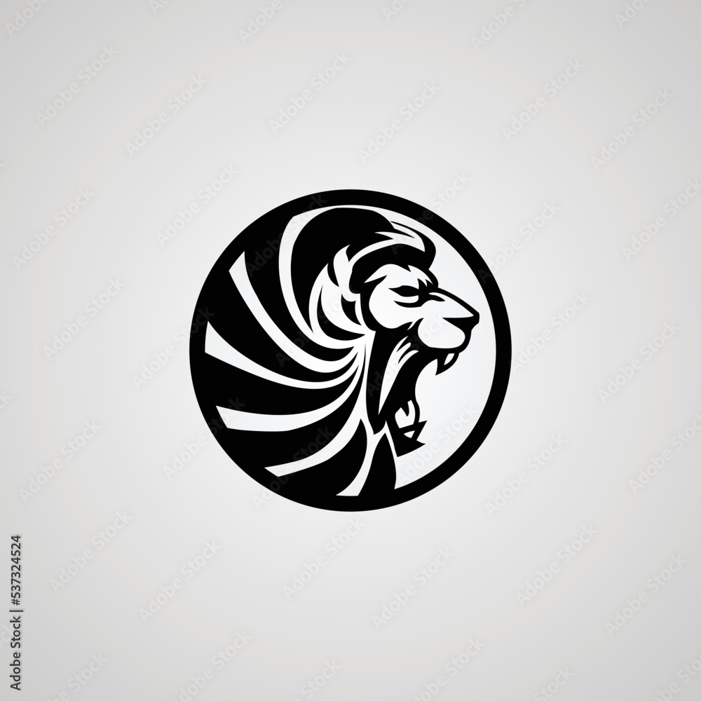 King Lion Head Logo Template, Lion Strong Logo Golden Royal Premium Elegant Design King Lion Head Logo Template, Lion Strong Logo Golden Royal Premium Elegant Design