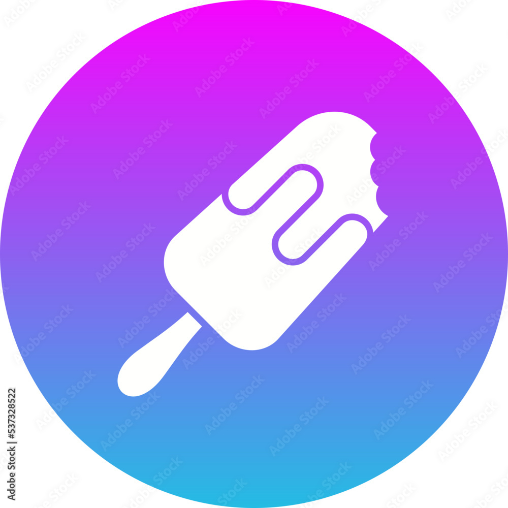 Popsicle Gradient Circle Glyph Inverted Icon Popsicle Gradient Circle Glyph Inverted Icon