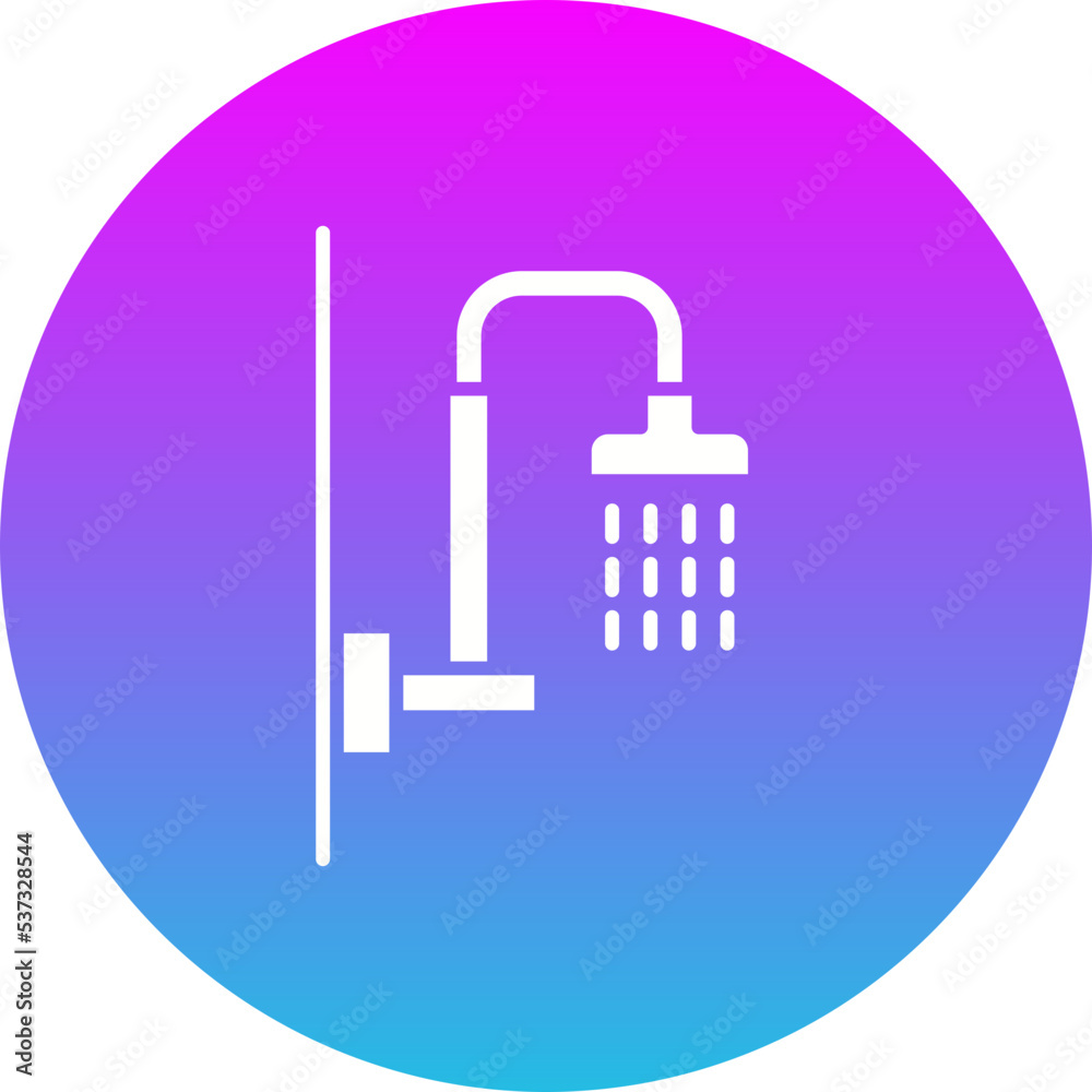 Shower Gradient Circle Glyph Inverted Icon Shower Gradient Circle Glyph Inverted Icon