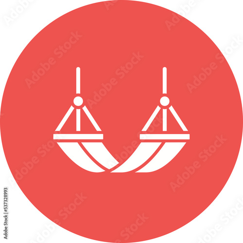 Hammock Multicolor Circle Glyph Inverted Icon