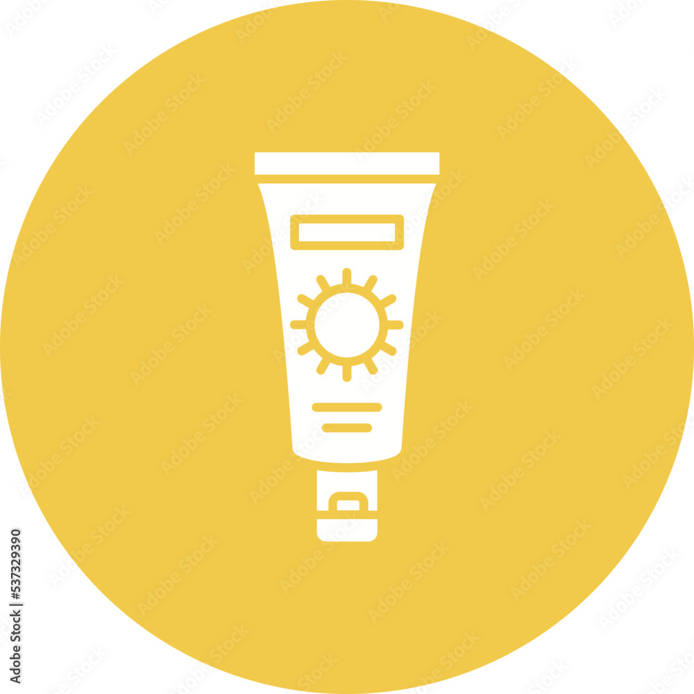 Sunscreen Multicolor Circle Glyph Inverted Icon Sunscreen Multicolor Circle Glyph Inverted Icon