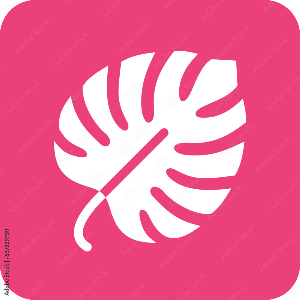 Obraz premium Monstera Multicolor Round Corner Glyph Inverted Icon