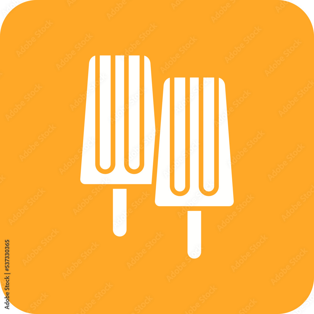 Fototapeta premium Ice Cream Multicolor Round Corner Glyph Inverted Icon