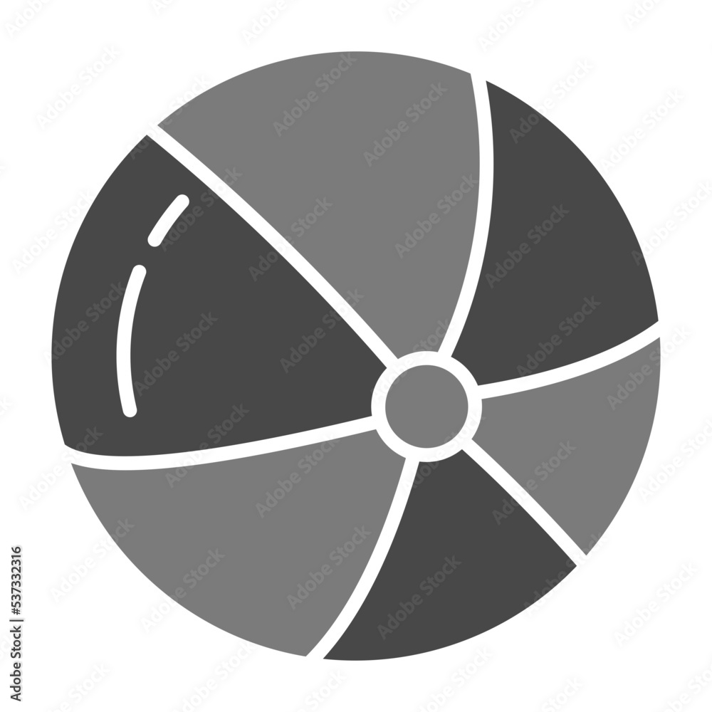 Beach Ball Greyscale Glyph Icon Beach Ball Greyscale Glyph Icon