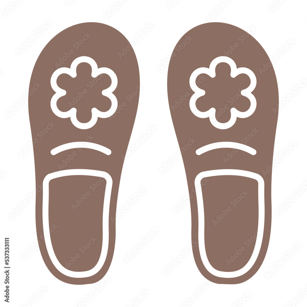 Slippers Multicolor Glyph Icon Slippers Multicolor Glyph Icon