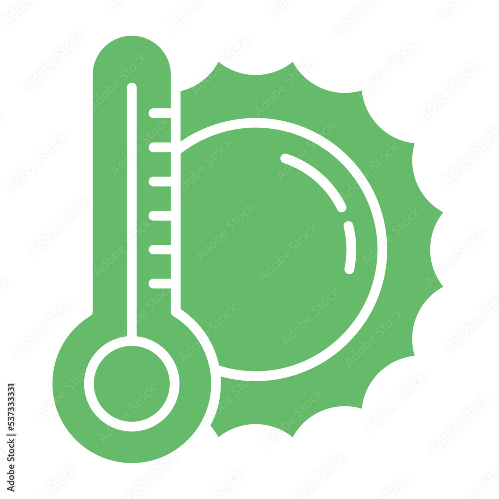 Temperature Multicolor Glyph Icon Temperature Multicolor Glyph Icon