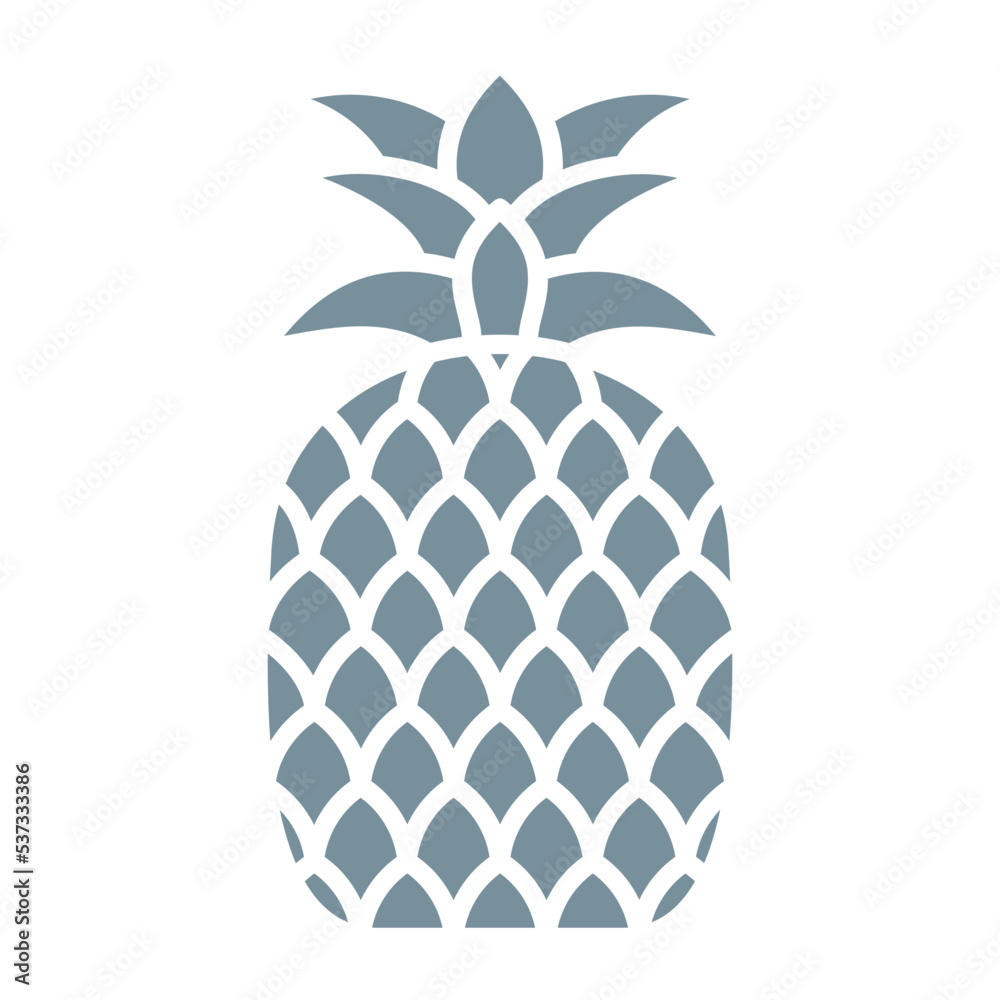 Pineapple Multicolor Glyph Icon Pineapple Multicolor Glyph Icon