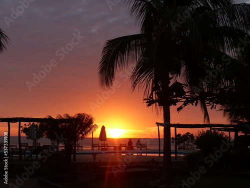 A sunset in Zanzibar