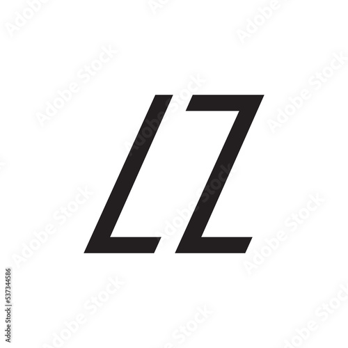LZ letter logo design vector isolated on white background.