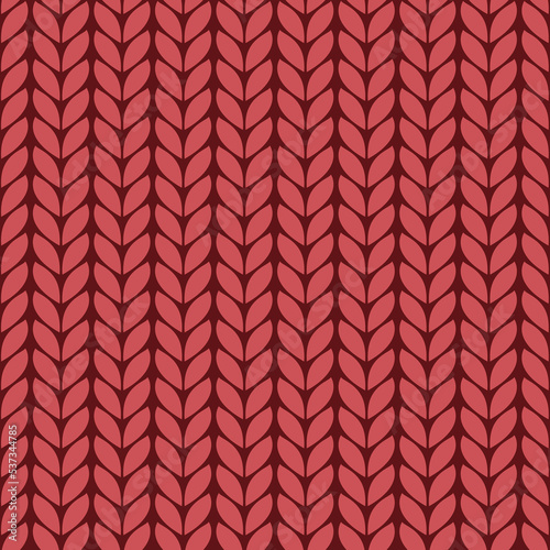 Knitted texture seamless pattern. Stocking stitch.