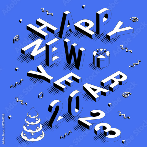 Christmas and New Year greeting card